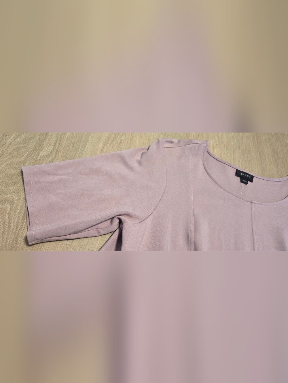 J. Jill Wearever Collection Scoop Crew Neck Purple Mauve Pink Lavender Shirt - Picture 3 of 9